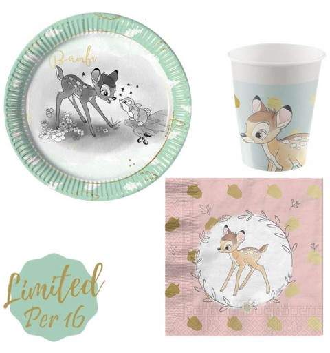 Kit n.2 Bambi Disney - coordinato tavola cerbiatto