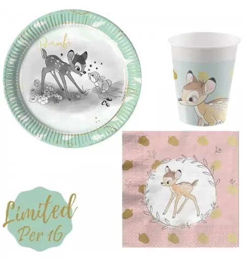 Kit n.2 Bambi Disney - coordinato tavola cerbiatto