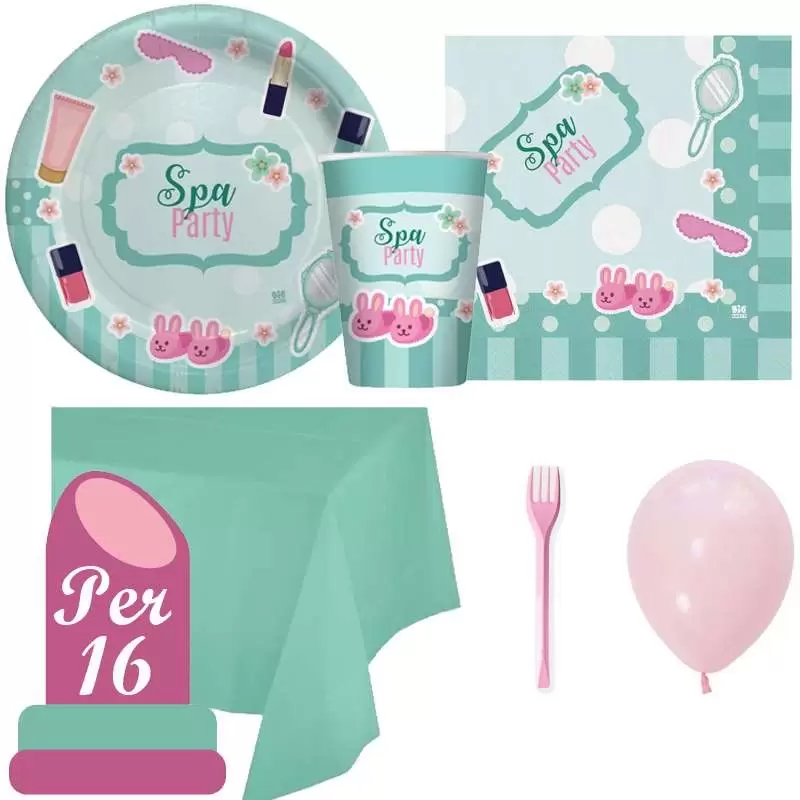 Kit n.6 spa party - set tavola per 16