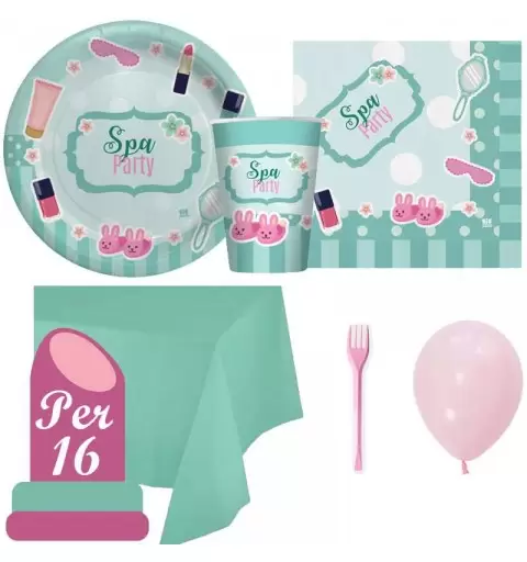 Kit n.6 spa party - set tavola per 16