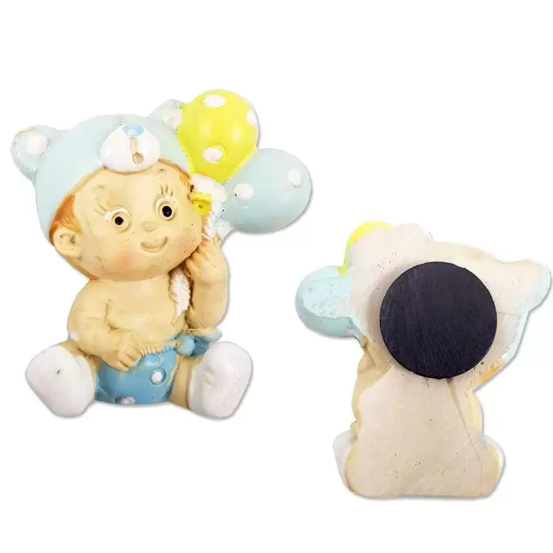 Bomboniera calamita bimbo con palloncini - 12 pz