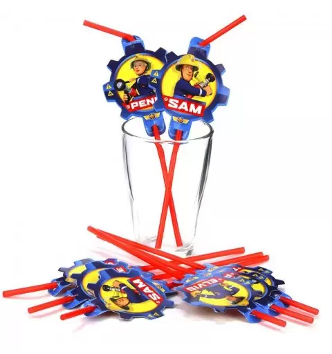 Cannucce Sam il pompiere - 16 pz