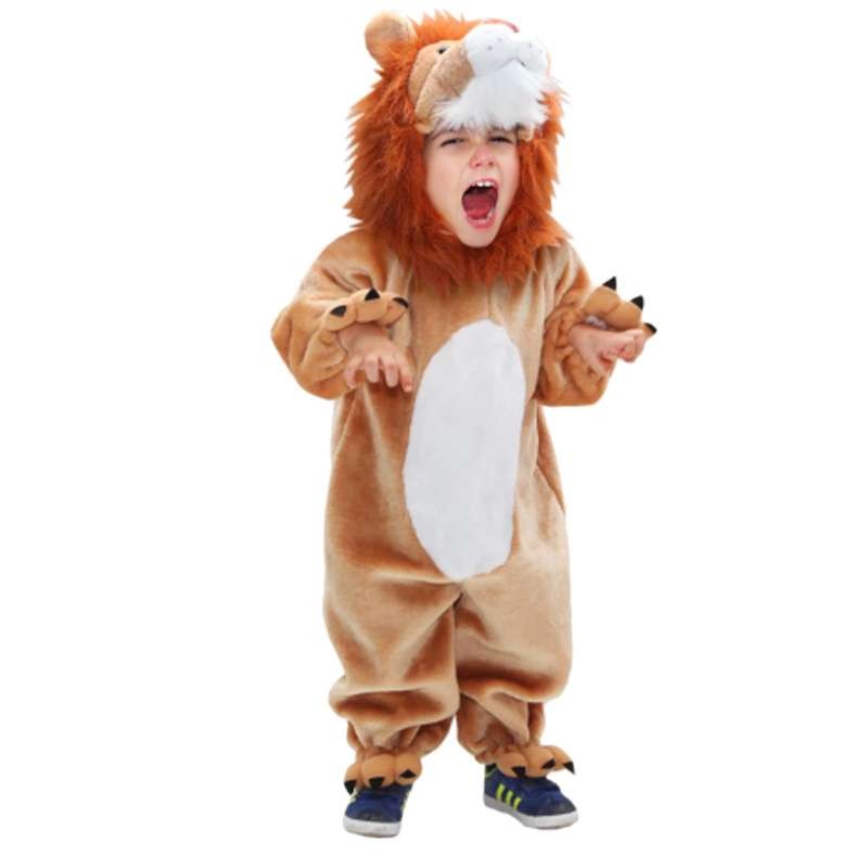 Vestito carnevale leone bambino - in morbido peluche