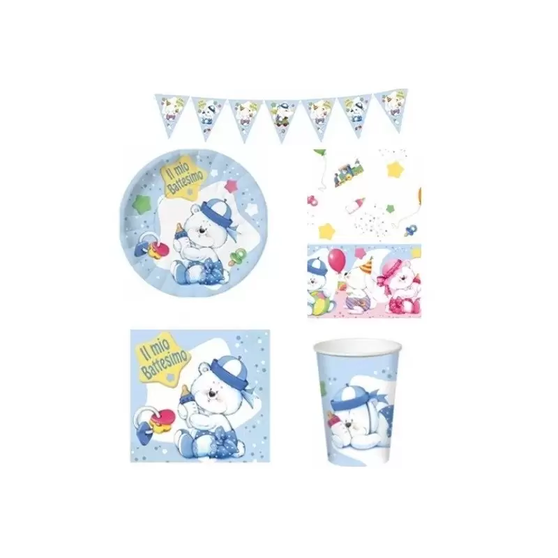 COORDINATO TAVOLA IL MIO BATTESIMO BAMBINO 122 PZ 