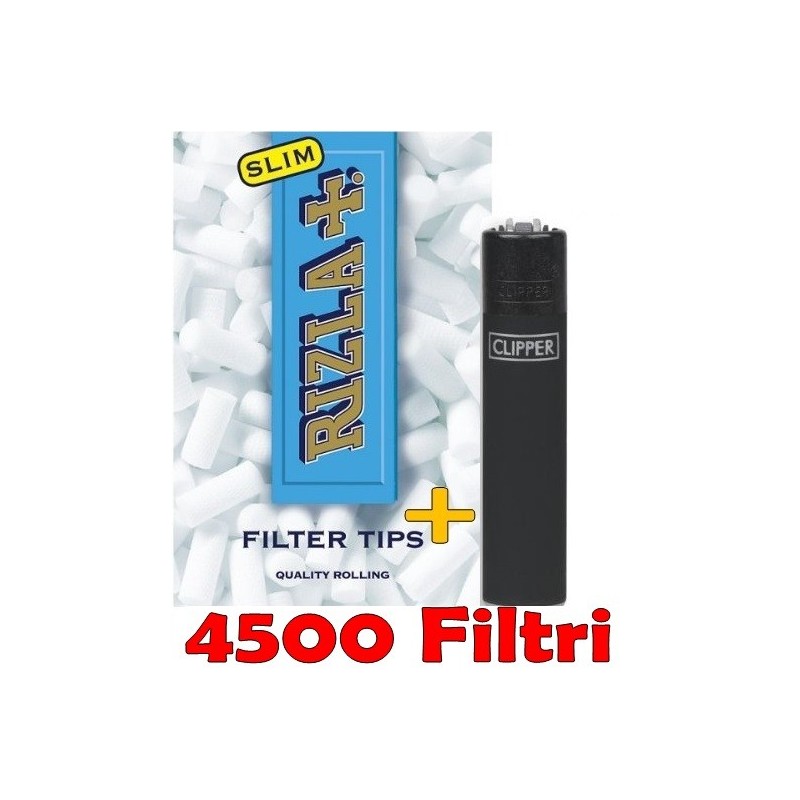 4500 FILTRI RIZLA SLIM + ACCENDINO CLIPPER