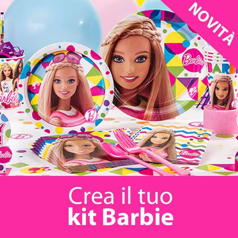 Tovaglia in plastica addobbi festa a tema Barbie