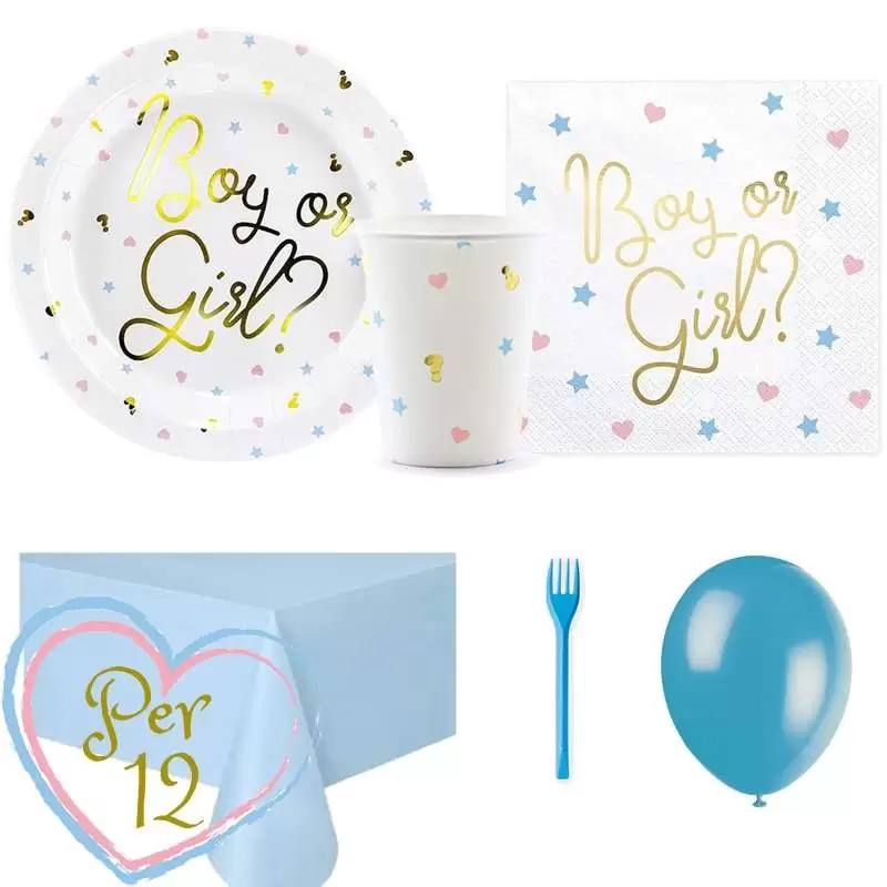 Kit n.6 boy or girl - baby shower per 12