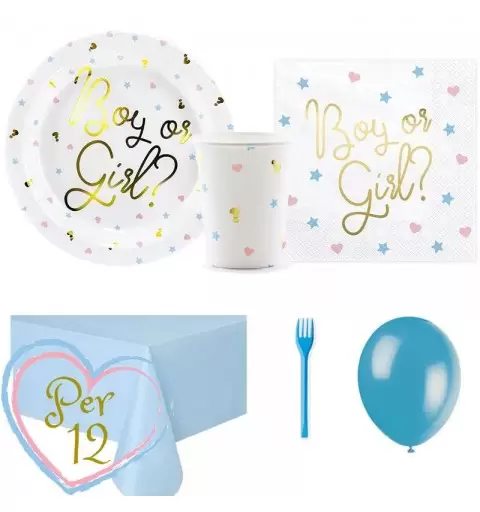 Kit n.6 boy or girl - baby shower per 12