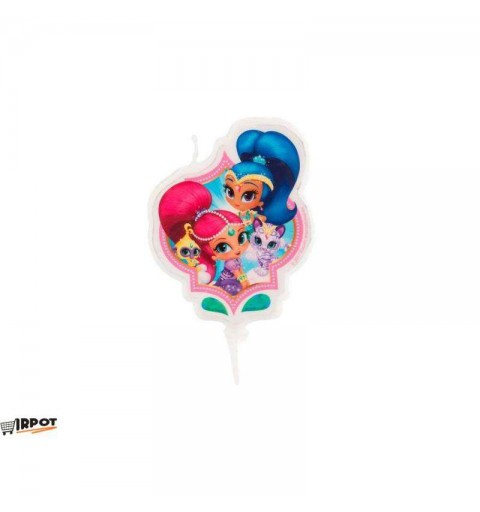 Kit n.40 Shimmer and Shine - set tavola con candelina e bustine