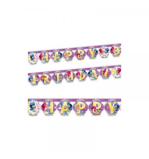 Kit n.40 Shimmer and Shine - set tavola con candelina e bustine