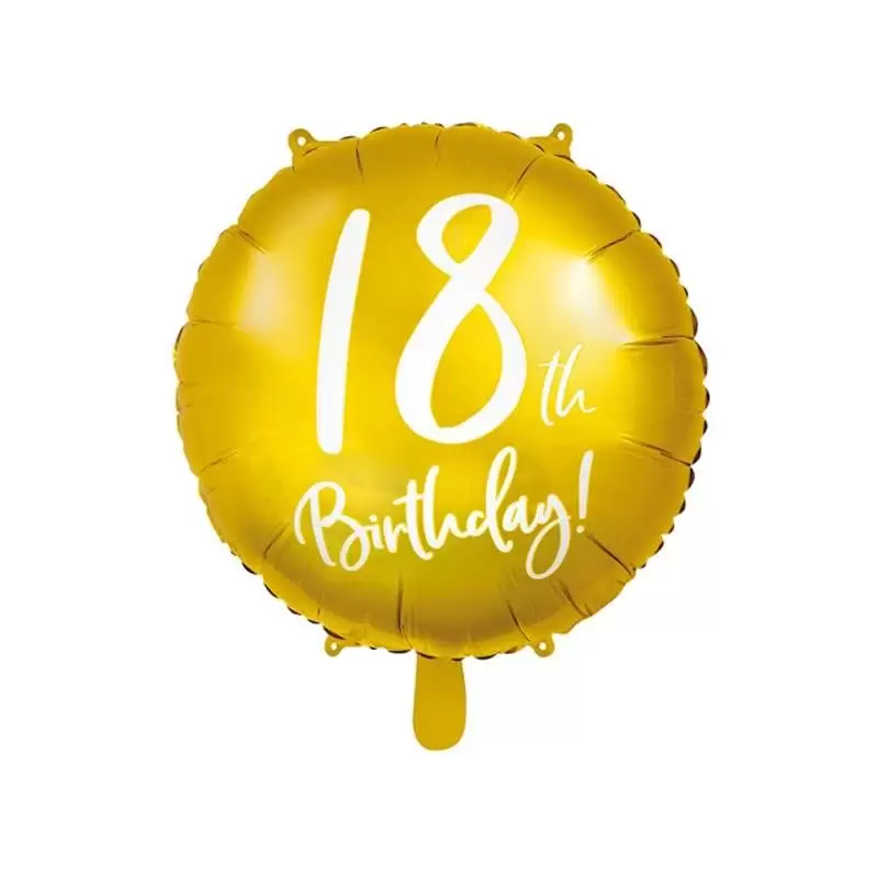 Foil 18 compleanno - palloncino tondo 18 anni