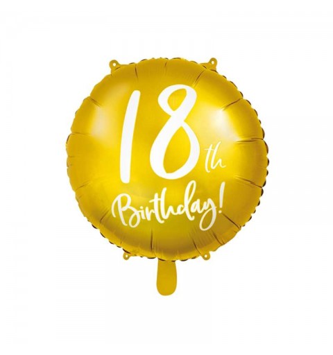Foil 18 compleanno - palloncino tondo 18 anni