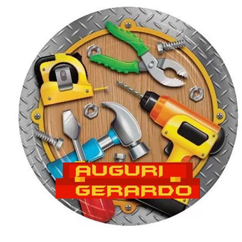 Cialda handyman officina bricolage per torte - da personalizzare