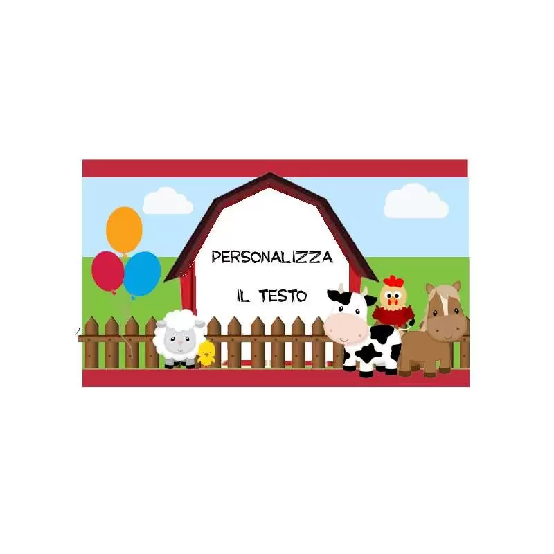 Targhette segnaposto fattoria - 9pz da personalizzare
