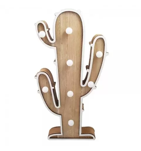 Cactus di legno con led a batteria