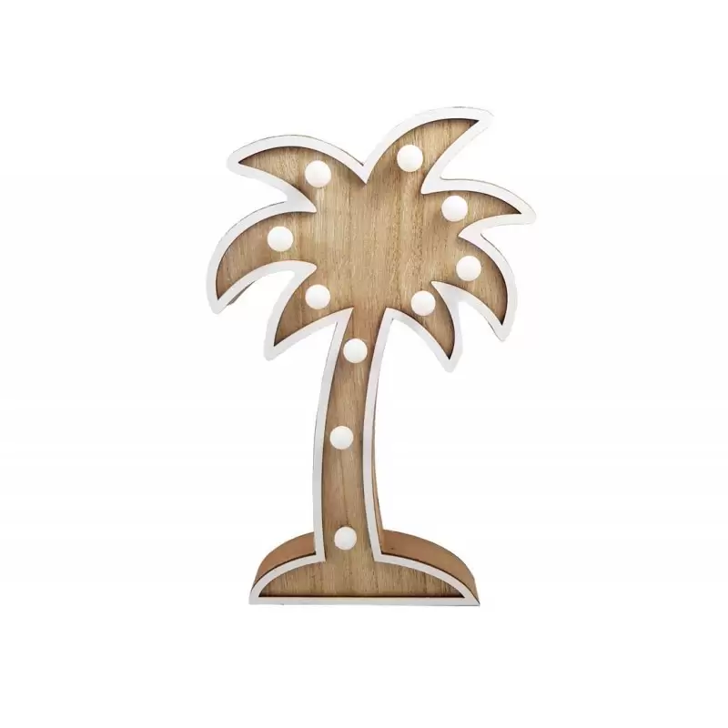 Palma di legno con led a batteria