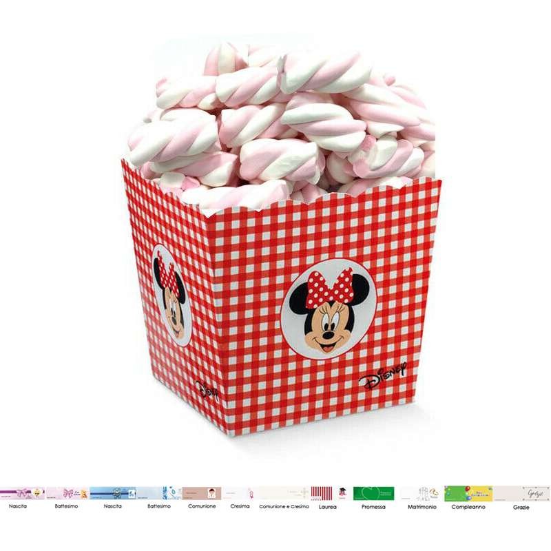 Box Minnie con marshmallow - caramellata Topolina
