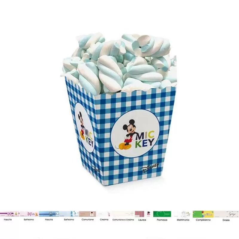 Scatoline Topolino piccole con marshmallow - 10 pz