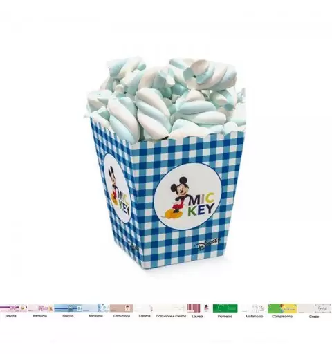 Scatoline Topolino piccole con marshmallow - 10 pz