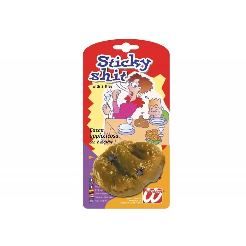 Cacca appiccicosa con mosche - 2 pz