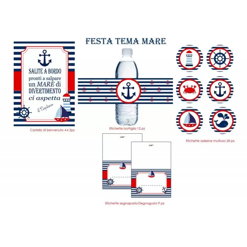 Festa di carta a tema mare - stile marinaro