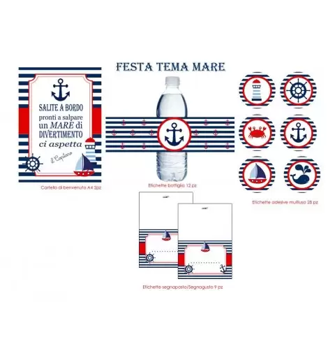 Festa di carta a tema mare - stile marinaro
