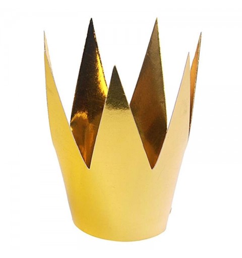 Corona oro di cartoncino - 9 pz