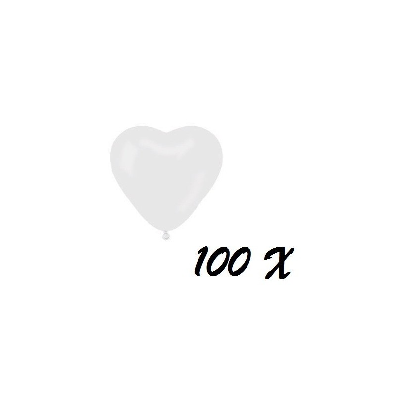 irpot.com 100 palloncini cuore bianco, bianco