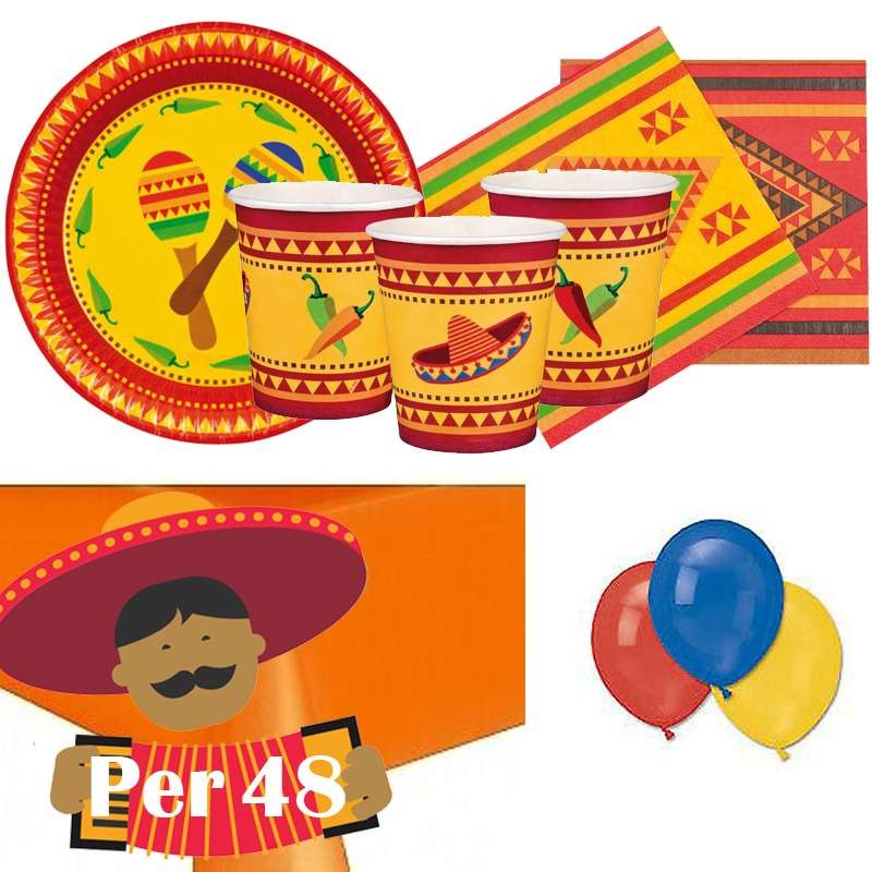 Kit n.4 a tema Messico - addobbi per la tavola