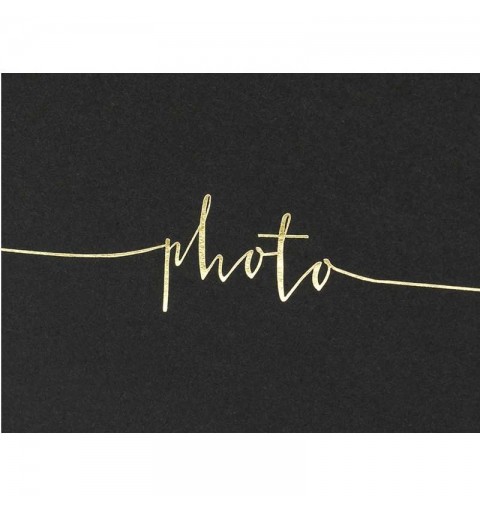 Album fotografico nero con scritta oro