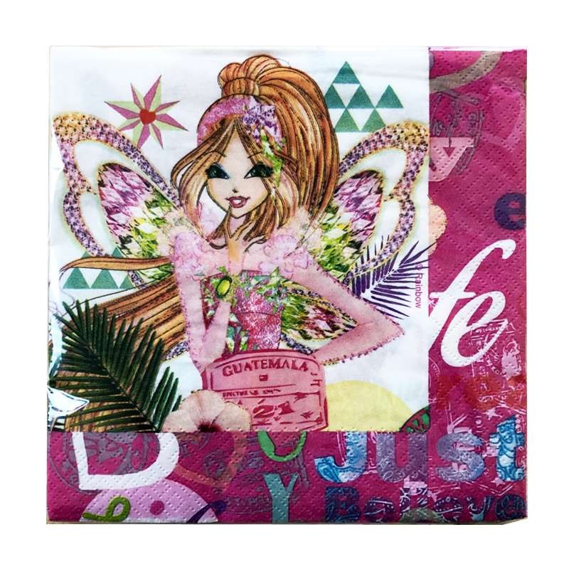 KIT N22 COORDINATO COMPLEANNO BAMBINA WINX CLUB BUTTERFLIX