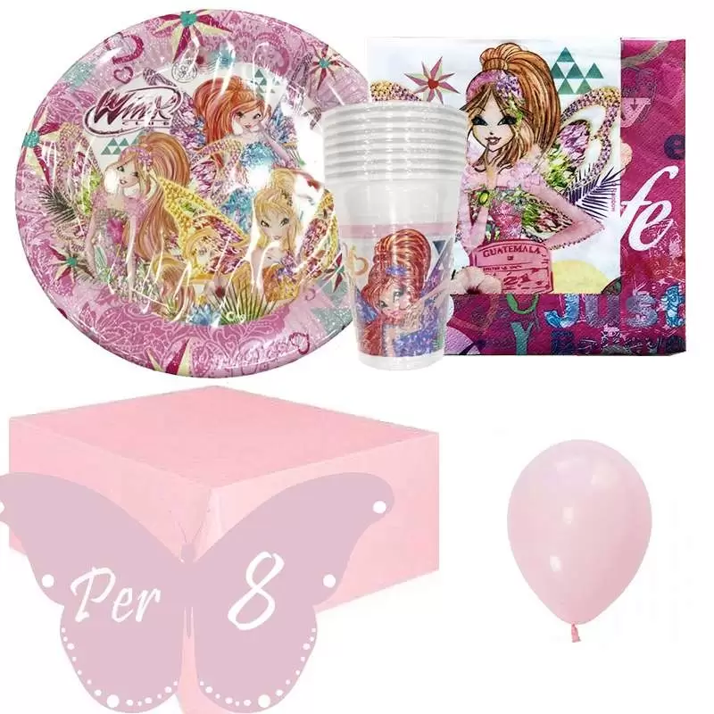 KIT 21 - 134 PZ. MINNIE DOTS + TOVAGLIA E PALLONCINI ROSA