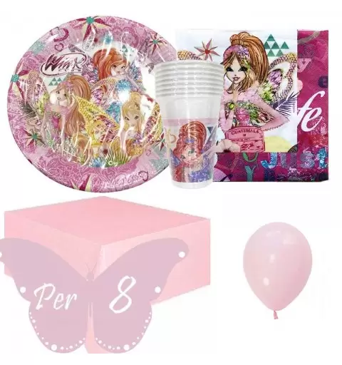 KIT 21 - 134 PZ. MINNIE DOTS + TOVAGLIA E PALLONCINI ROSA