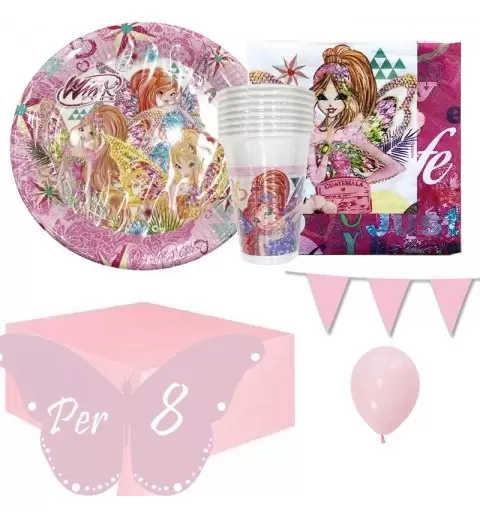 KIT N1 COMPLEANNO BAMBINA WINX CLUB BUTTERFLIX