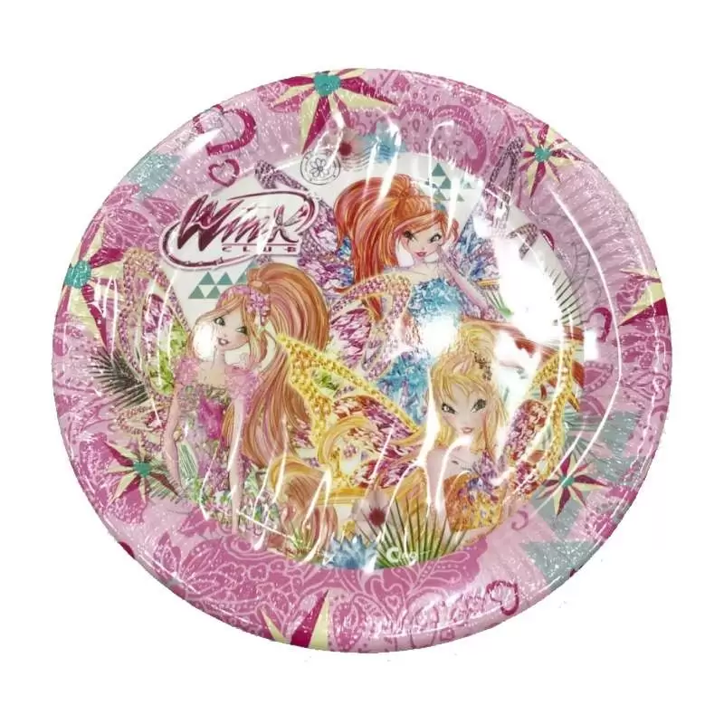 KIT 6 - 213 PZ. WINX + FORCHETTE E PALLONCINI ROSA