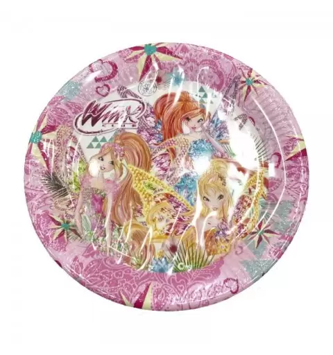 KIT 6 - 213 PZ. WINX + FORCHETTE E PALLONCINI ROSA