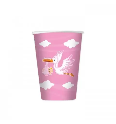 Kit n.54 cicogna nuvola rosa - addobbi nascita bimba
