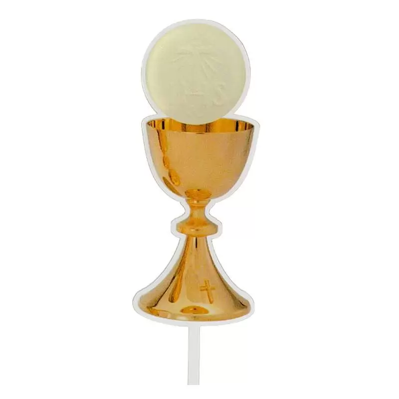 Cake topper calice con ostia in plexiglass