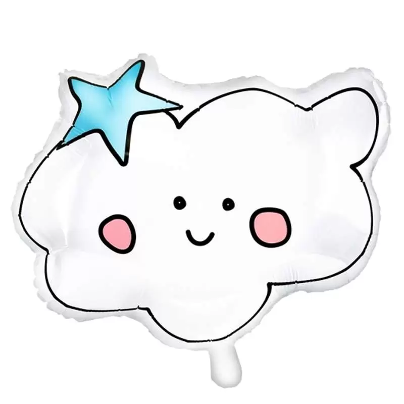 Palloncino foil nuvoletta cloud - con stellina celestte