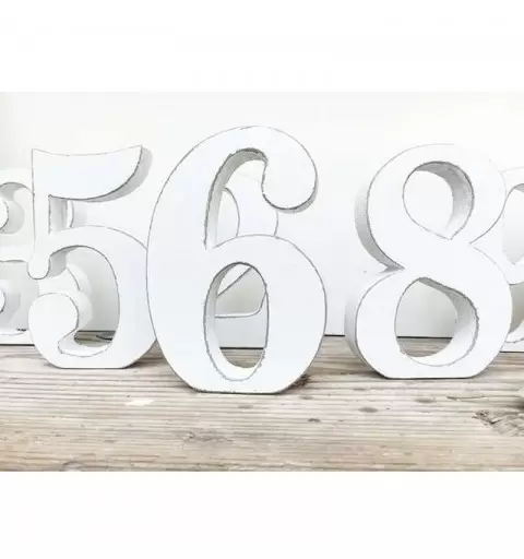 Numeri in legno - decorazione shabby chic
