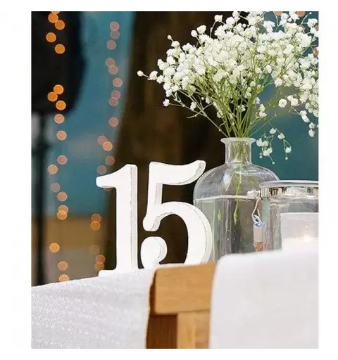 Numeri in legno - decorazione shabby chic