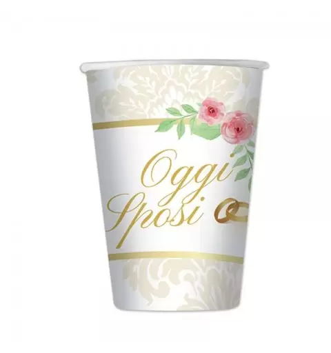 Bicchieri sposi romantic - 8 pz