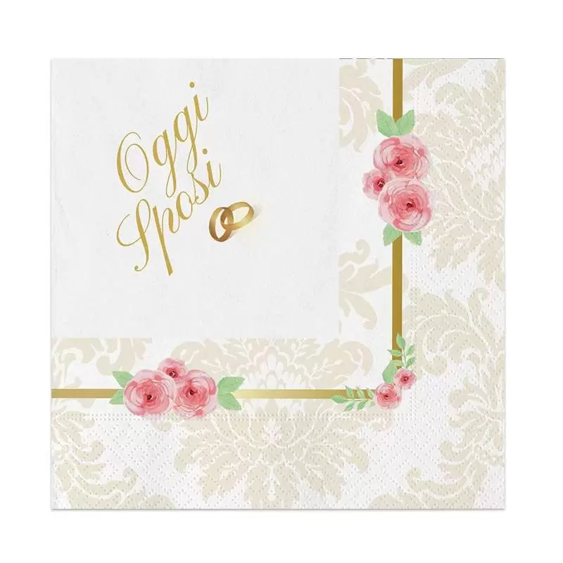Tovaglioli sposi romantic - 20 pz