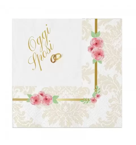 Tovaglioli sposi romantic - 20 pz