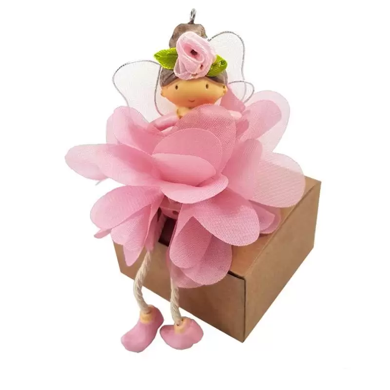 Bomboniere bamboline rosa fatine - 6 pz