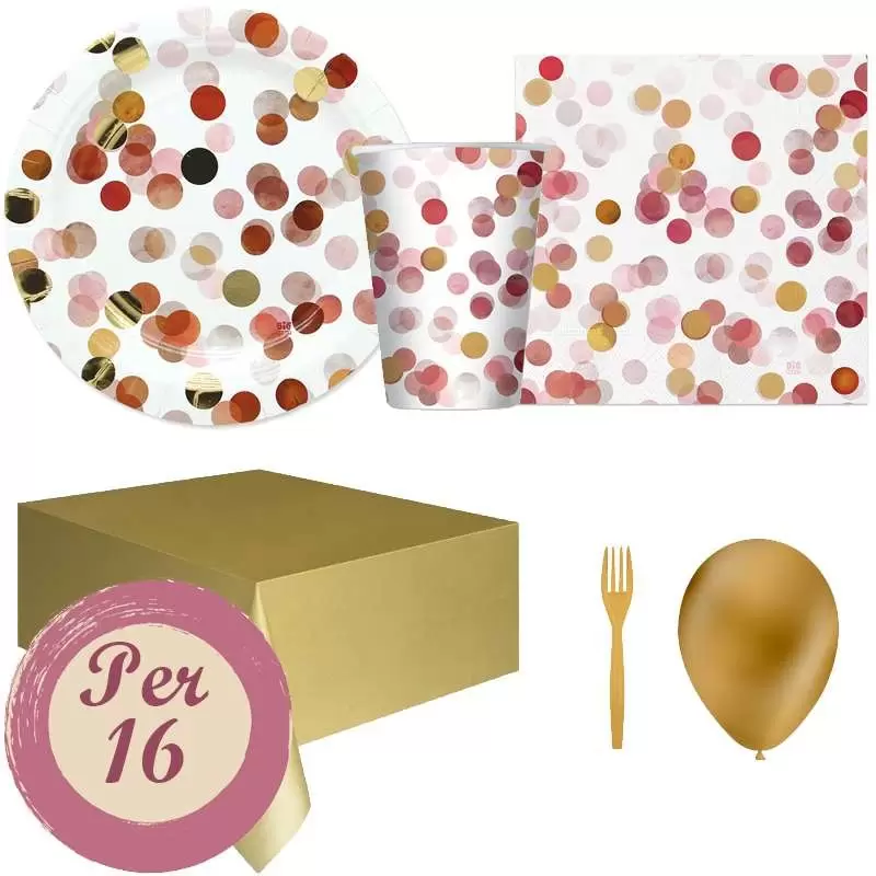 Kit n.6 coriandoli rosa - accessori tavola