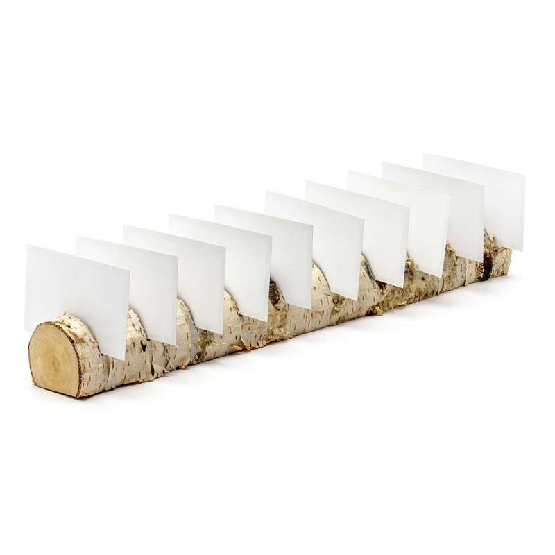 Porta carte di legno - porta tessere a forma di tronco