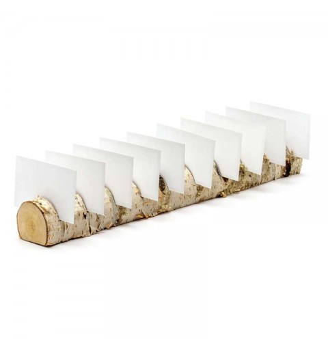 Porta carte di legno - porta tessere a forma di tronco