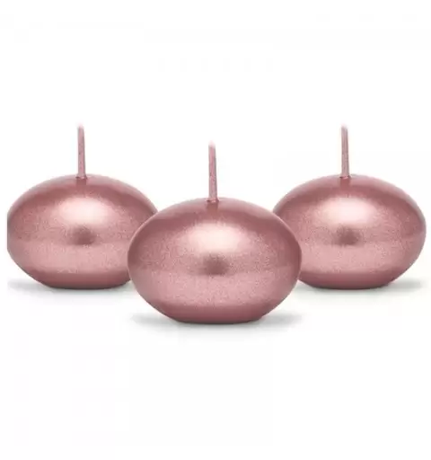 Candele rose gold galleggianti - 50 pz