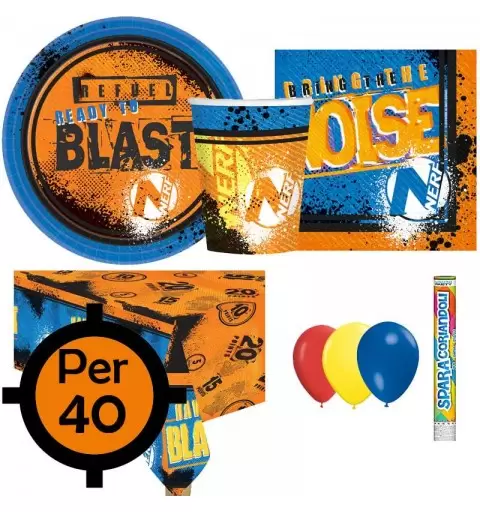 Kit n.30 nerf sparatutto - set festa a tema